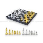 Magnetic Chess Board Set – Golden & Silver Chess Pieces - Image 2