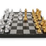 Magnetic Chess Board Set – Golden & Silver Chess Pieces - Image 4