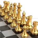 Magnetic Chess Board Set – Golden & Silver Chess Pieces - Image 5